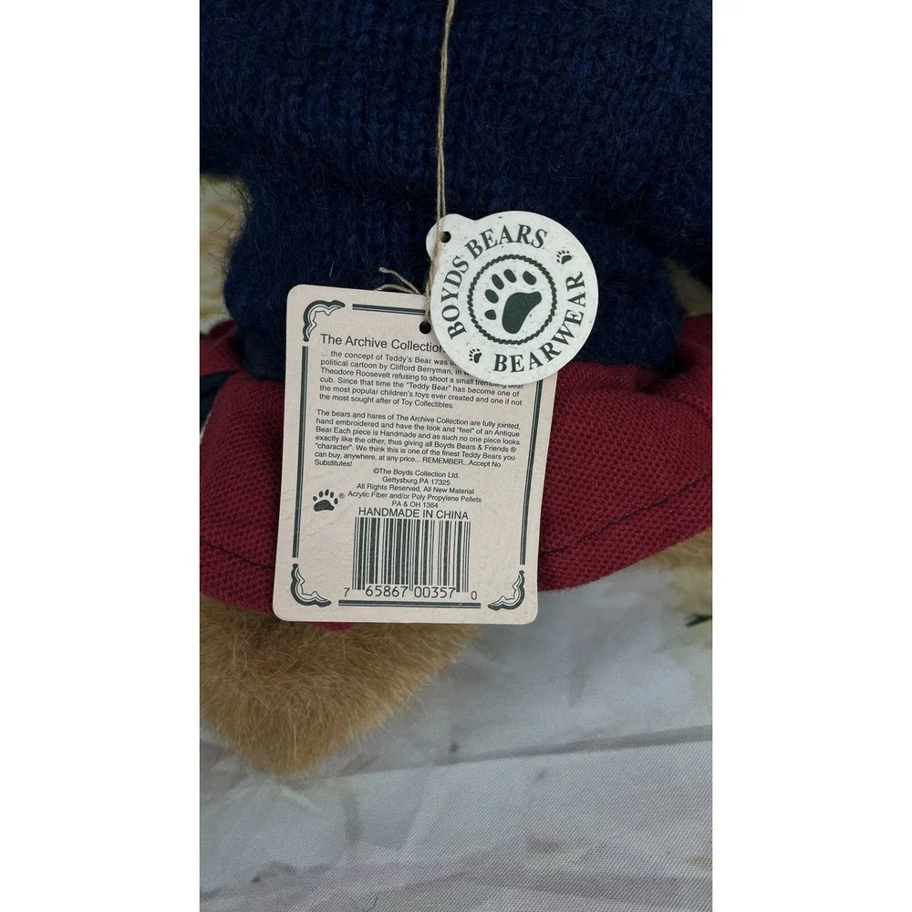 Boyd's Bear CHEERLEADER Tami P Rally Plush Bear Tags Red White Blue Letter B